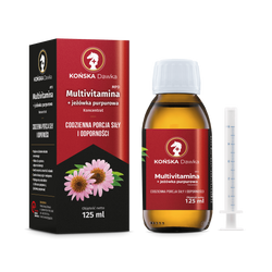 Skoncentrowana płynna formuła witamin i aminokwasów z jeżówką purpurową wystarczająca na 250 dni