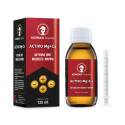 Końska Dawka Activo Mg+Ca Jonowy Magnez i Wapń Wysoka Przyswajalność Płynna Formuła 125ml Wsparcie Mięśni i Kości