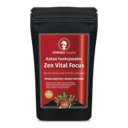 Końska Dawka Kakao Funkcjonalne Zen Vital Focus Funkcjonalne Kakao Adaptogenne Koncentracja i Energia Lion/’s Mane Reishi Chaga 405g Napój dla Produktywności